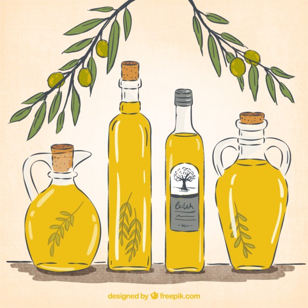 Olive Oil Bottles Vector Free Download 626x626 Olive Oil Bottles Vector Free Download