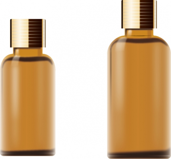 Cosmetic Advertising Glass Bottle Icons Realistic Design Free 600x561 Cosmetic Advertising Glass Bottle Icons Realistic Design Free