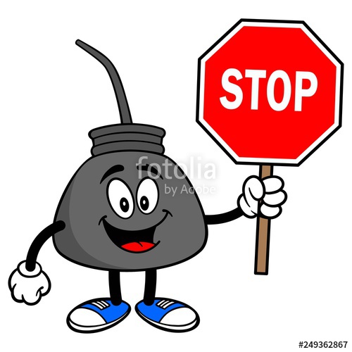 500x500 Oil Can With A Stop Sign