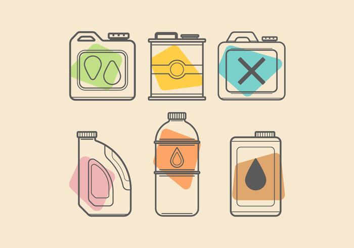 700x490 Colorful Oil Can Vectors