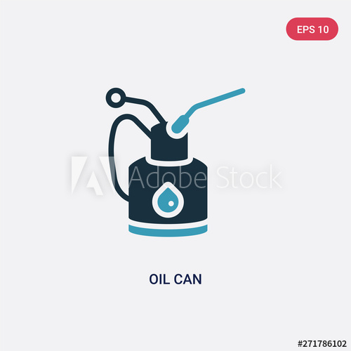 500x500 Two Color Oil Can Vector Icon From Other Concept Isolated Blue