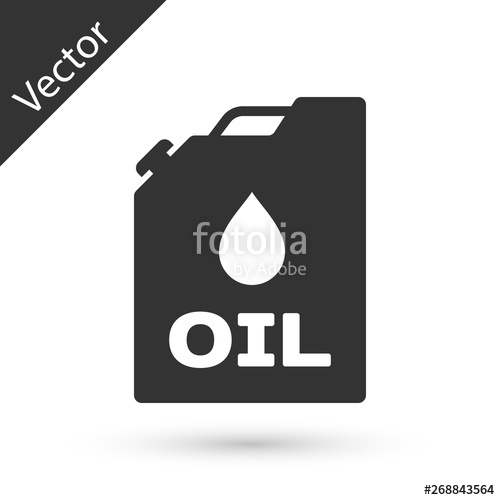 500x500 Grey Plastic Canister For Motor Machine Oil Icon Isolated On White