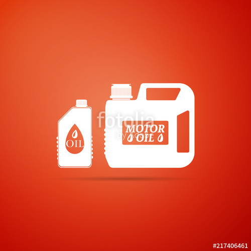 500x500 Plastic Canister For Motor Machine Oil Icon Isolated On Orange