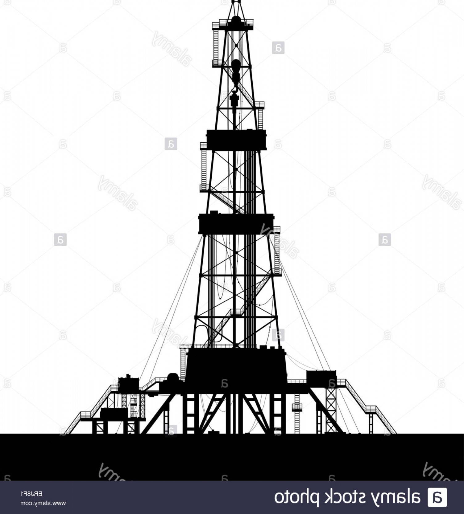 1504x1668 Oil Rig Vector Graphic Catamart