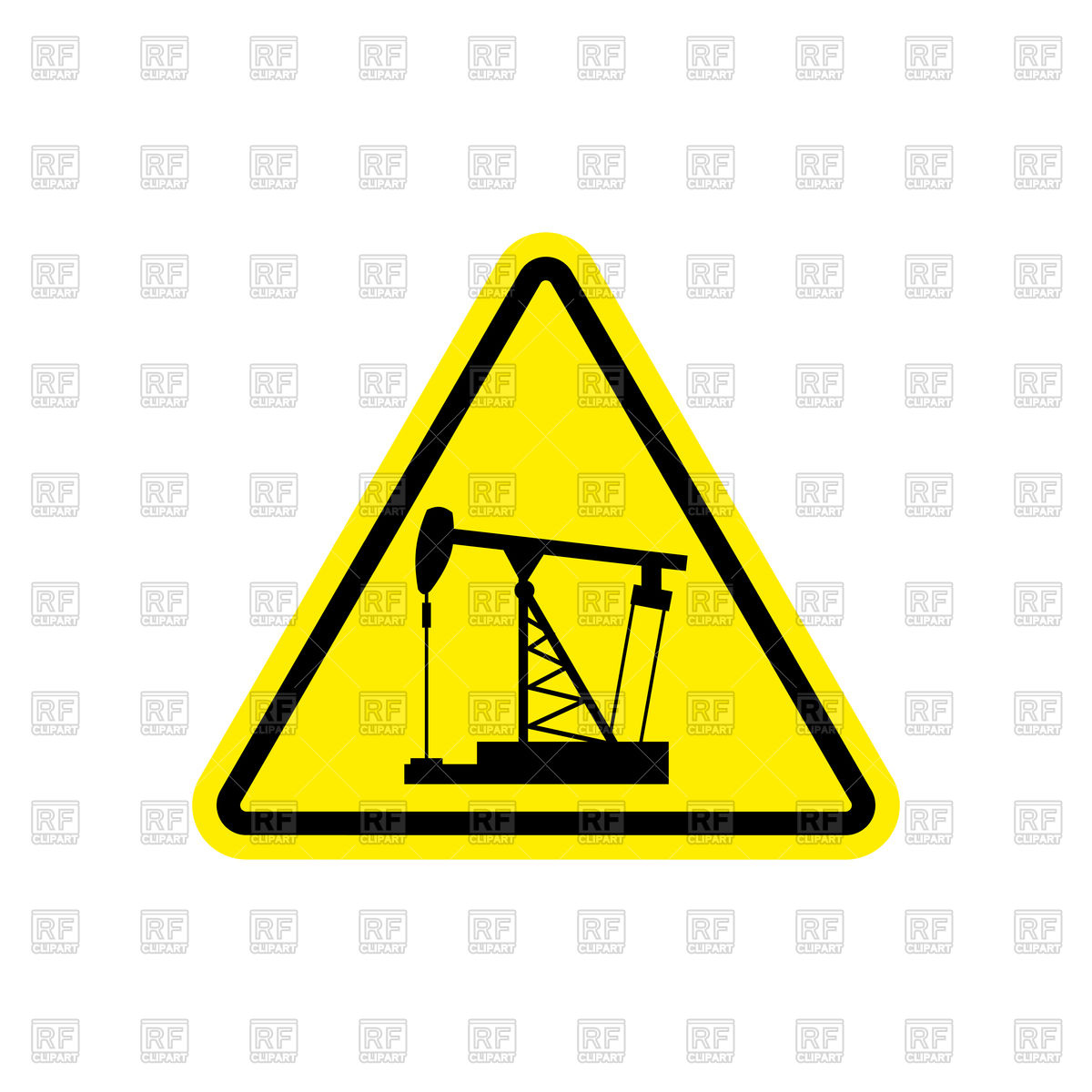 1200x1200 Oil Derrick Attention Sign Vector Image Of Signs, Symbols, Maps