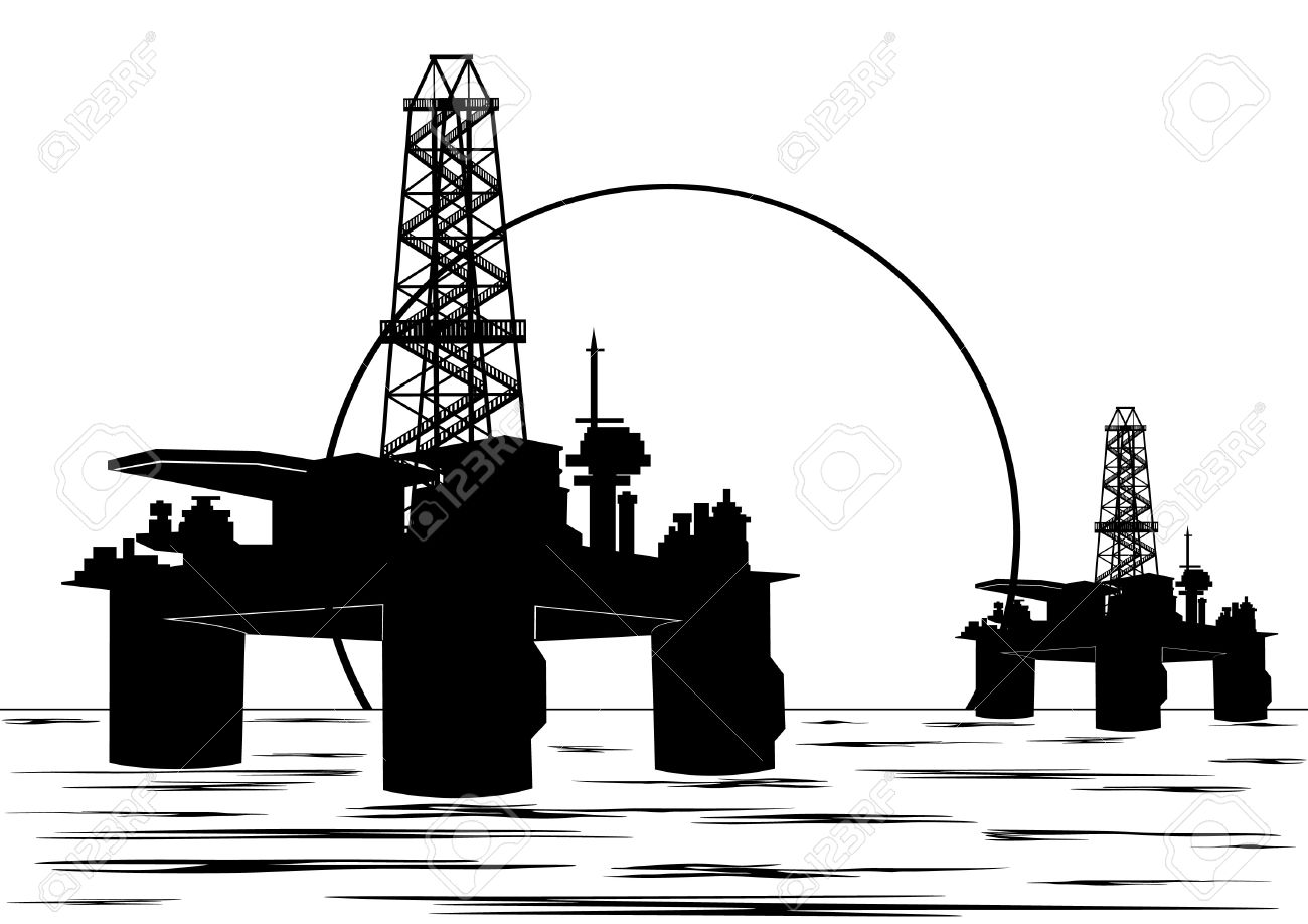 1300x918 Clipart Oil Rig Black And White Free Cliparts Download Images