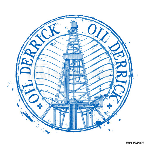 500x500 Oil Derrick Vector Logo Design Template Petroleum Or Business