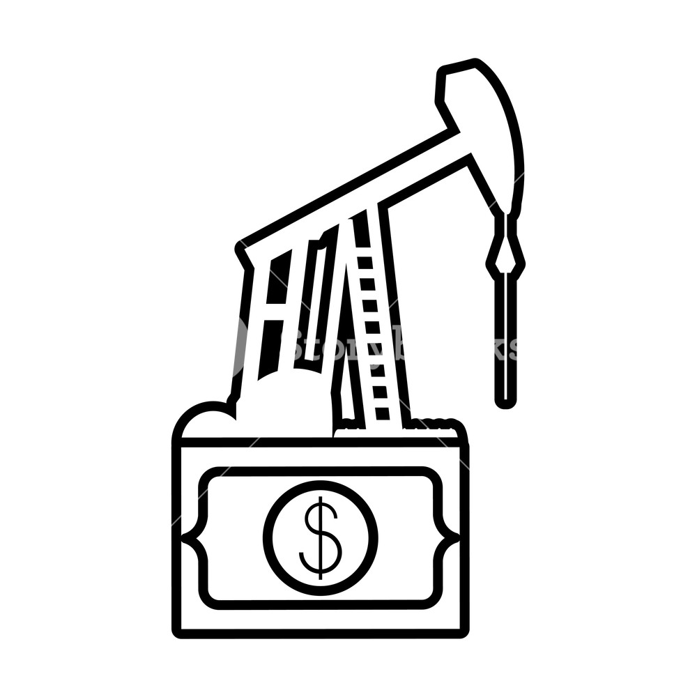 Oil Excavation Drill Industry With Bill Dollar Vector Illustration 1000x1000 Oil Excavation Drill Industry With Bill Dollar Vector Illustration