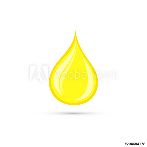 500x500 Oil Drop Vector Icon With Shadow