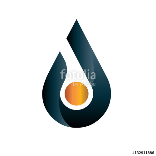 500x500 Water Or Oil Drop Logo Vector Stock Image And Royalty Free