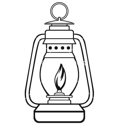380x400 Old Dusty Oil Lamp Vector Drawing Laterns Lantern Drawing, Oil