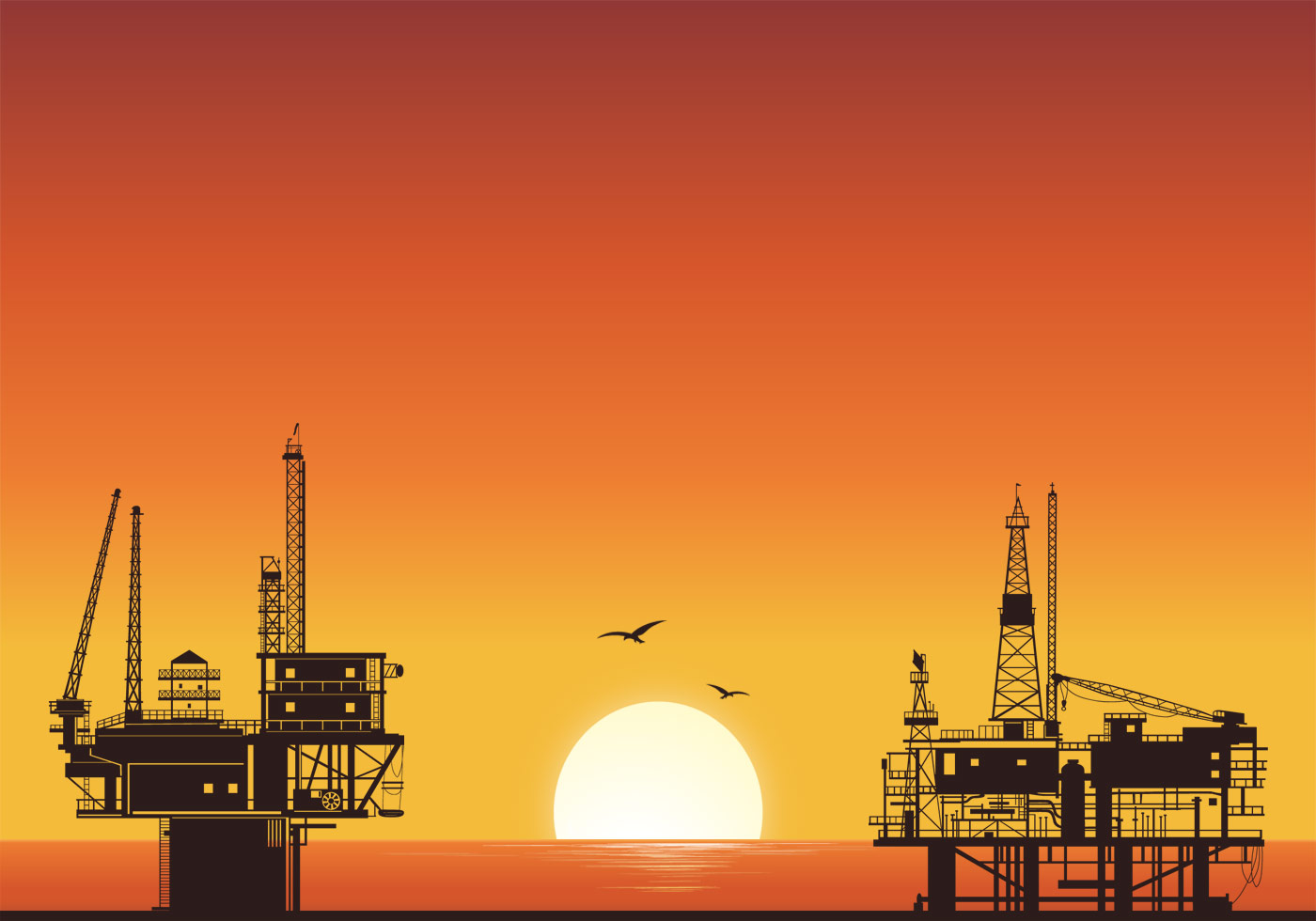 1400x980 Oil Platform Free Vector Art