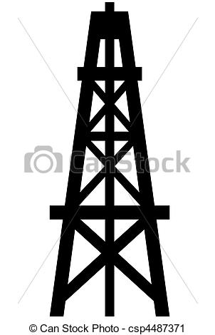 302x470 Oil Rig Derrick Clipart