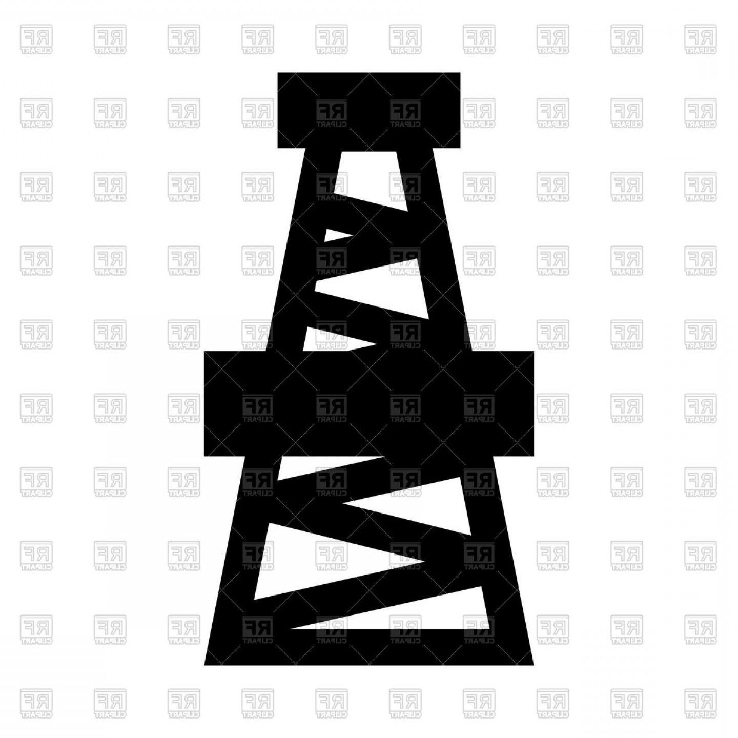 1440x1440 Oil Rig Vector Graphic Catamart