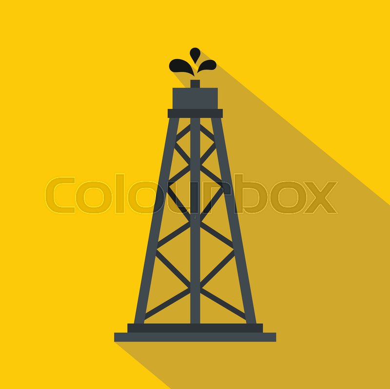 800x799 Oil Rig Icon Flat Illustration Of Oil Stock Vector Colourbox