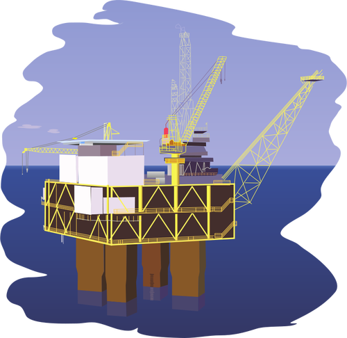 500x486 Oil Rig Vector Graphics