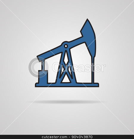 450x464 Oil Rig Vector Icon Stock Vector