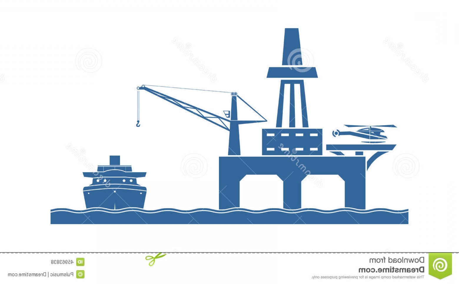 1560x966 Stock Illustration Offshore Oil Platform Vector Illustration Image