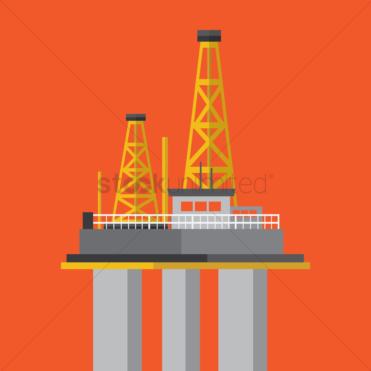 1300x1300 Free Oil Rig Vector Image