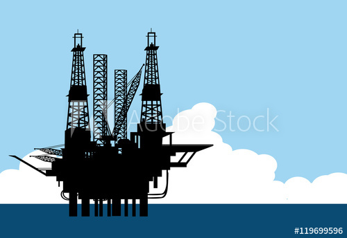 500x344 Morning Oil Rig