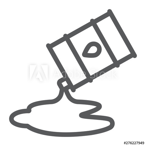 Oil Spill Line Icon, Fuel And Storage, Oil Barrel Sign, Vector 500x500 Oil Spill Line Icon, Fuel And Storage, Oil Barrel Sign, Vector