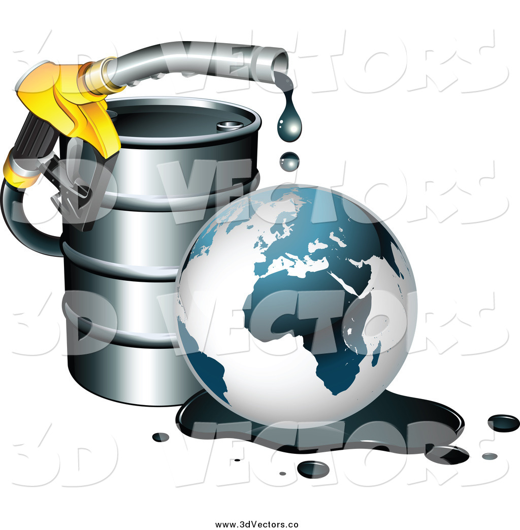 Vector Clipart Of A Gas Nozzle Dripping Over A Globe In An Oil 1024x1044 Vector Clipart Of A Gas Nozzle Dripping Over A Globe In An Oil