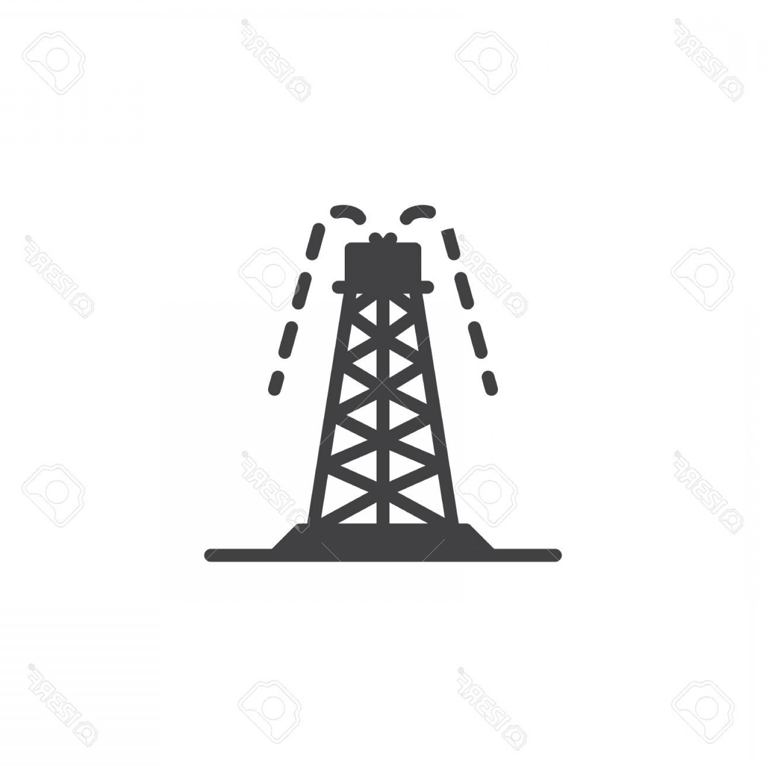 1560x1560 Oil Rig Vector Graphic Catamart