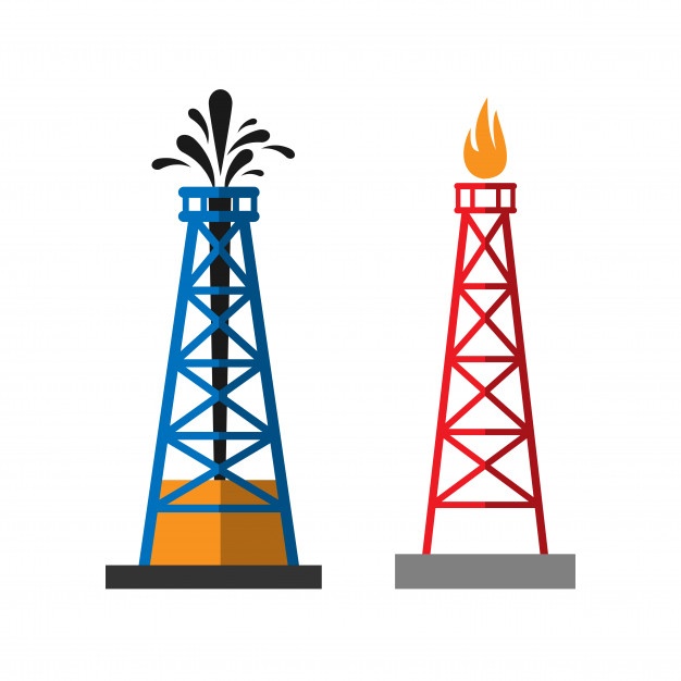 626x626 Oil Rig Silhouette Vector Premium Download