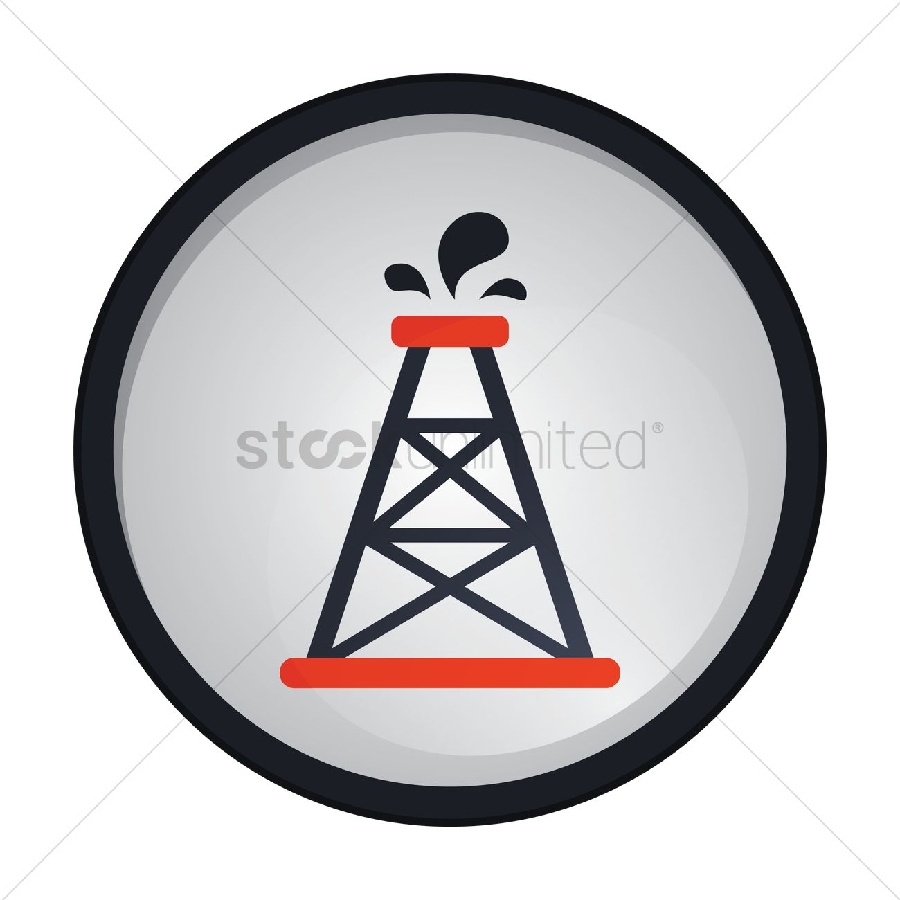 1300x1300 Oil Tower Vector Image