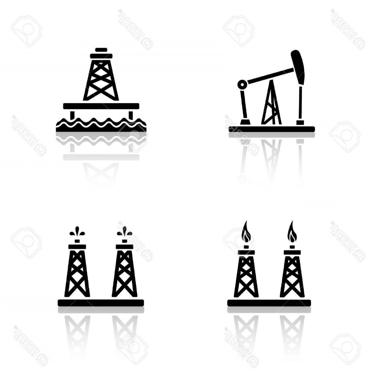 1560x1552 Drilling Rig Vector Studiogrfx