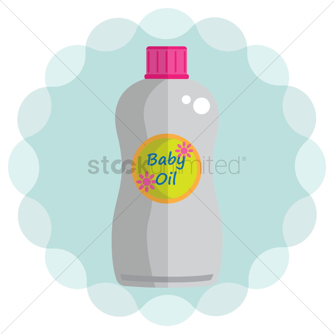 1300x1300 Free A Bottle Of Baby Oil Vector Image