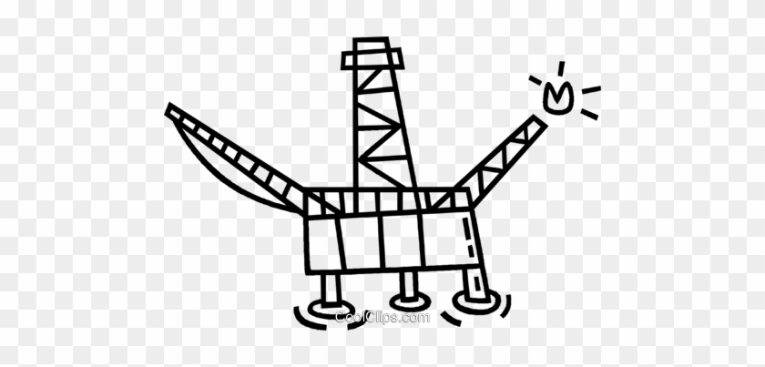 840x403 Off Shore Oil Well Royalty Free Vector Clip Art Illustration