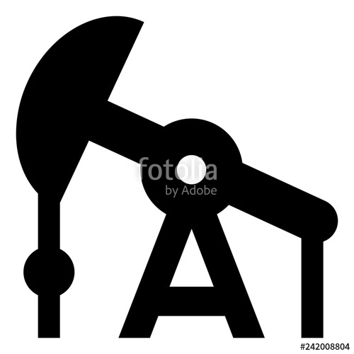 500x500 Oil Well Pumpjack Icon Stock Image And Royalty Free Vector