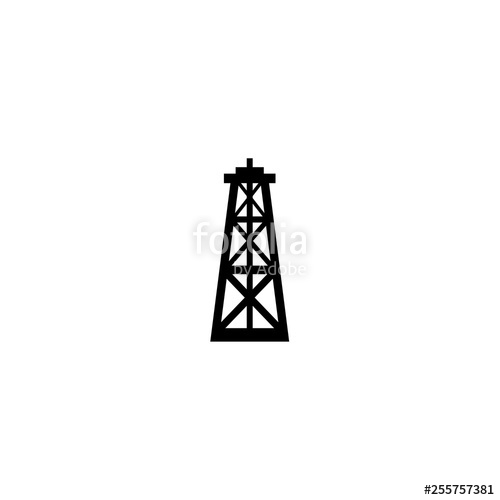 500x500 Oil Vector Icon, Oil Well Vector Icon Stock Image And Royalty