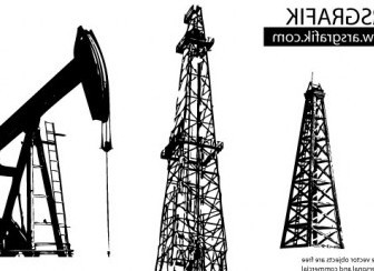 336x244 Vector Oil Well Vector Art