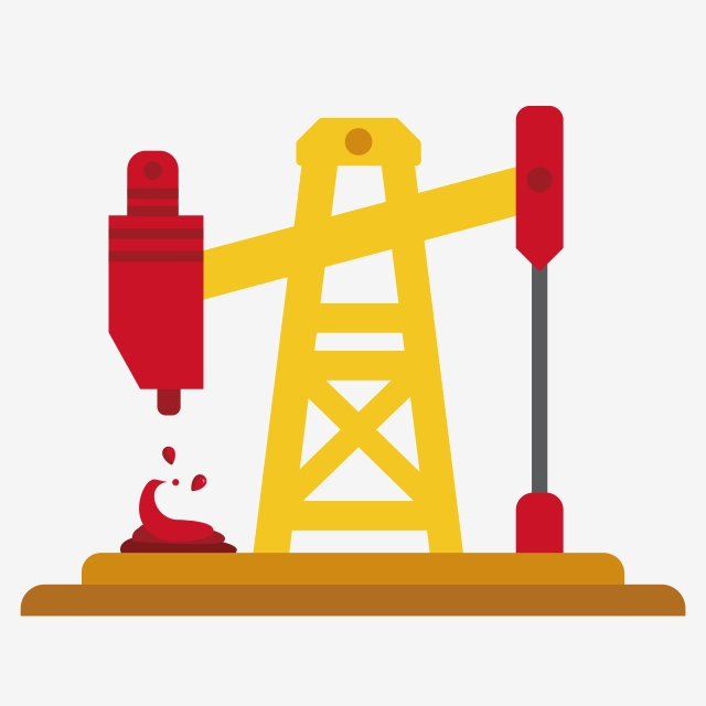 640x640 Oilfield Drilling Machine Silhouette Vector Illustration Oil
