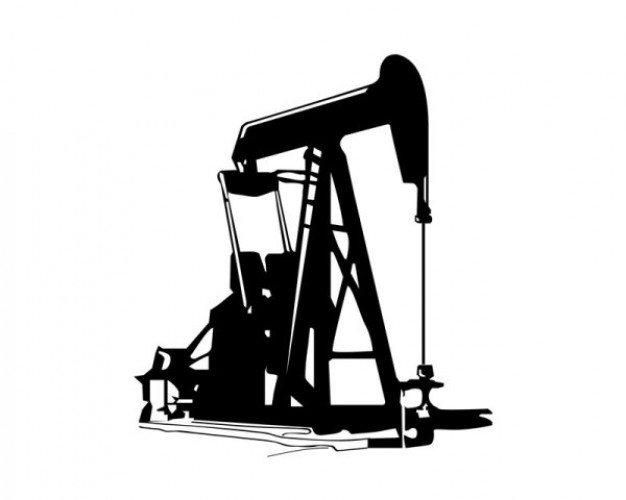 626x500 Silhouette Of Oilfield Drilling Machine Vector