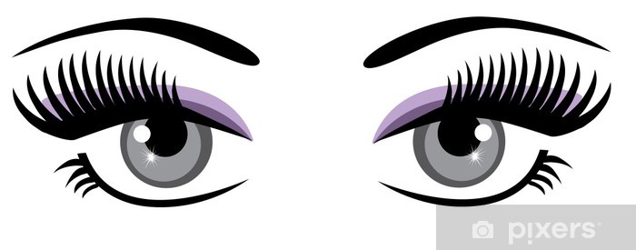700x275 Vinilo Pixerstick Los Ojos De Vectores Con Largas