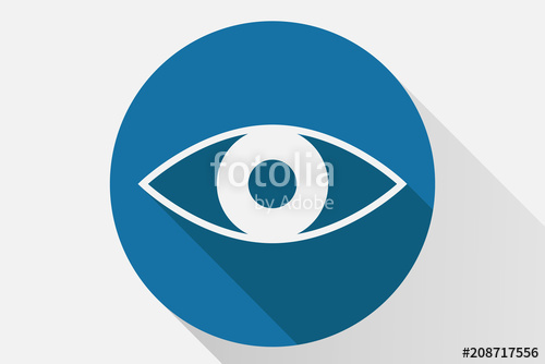 500x334 Icono Azul De Un Ojo Stock Image And Royalty Free Vector