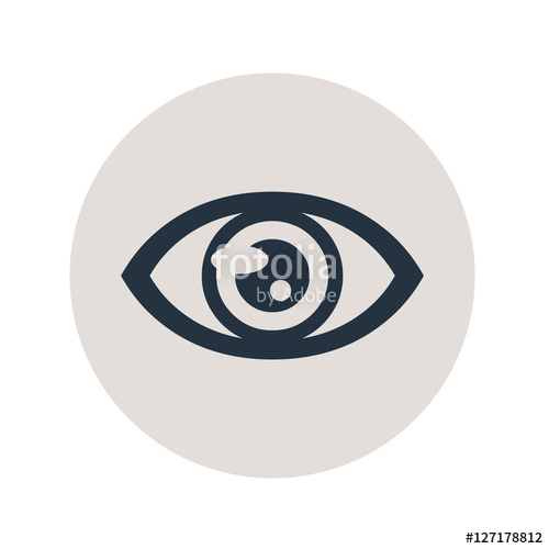 500x500 Icono Plano Ojo En Circulo Gris Stock Image And Royalty Free