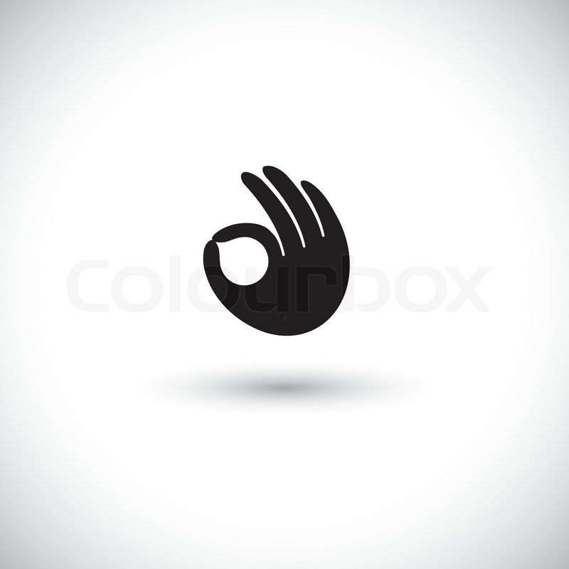 800x800 Ok Symbol Or Approval Icon With Human Stock Vector Colourbox