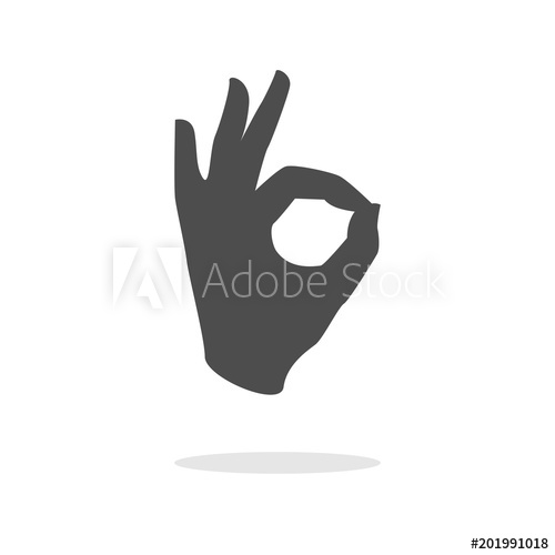 500x500 Ok Hand Sign Ok Icon Vector