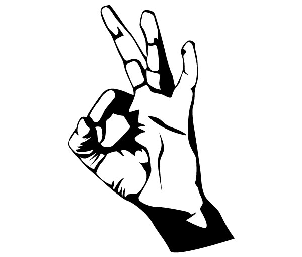 600x510 Hand Ok Sign Vector Art Free Hands Vector Art In Vector