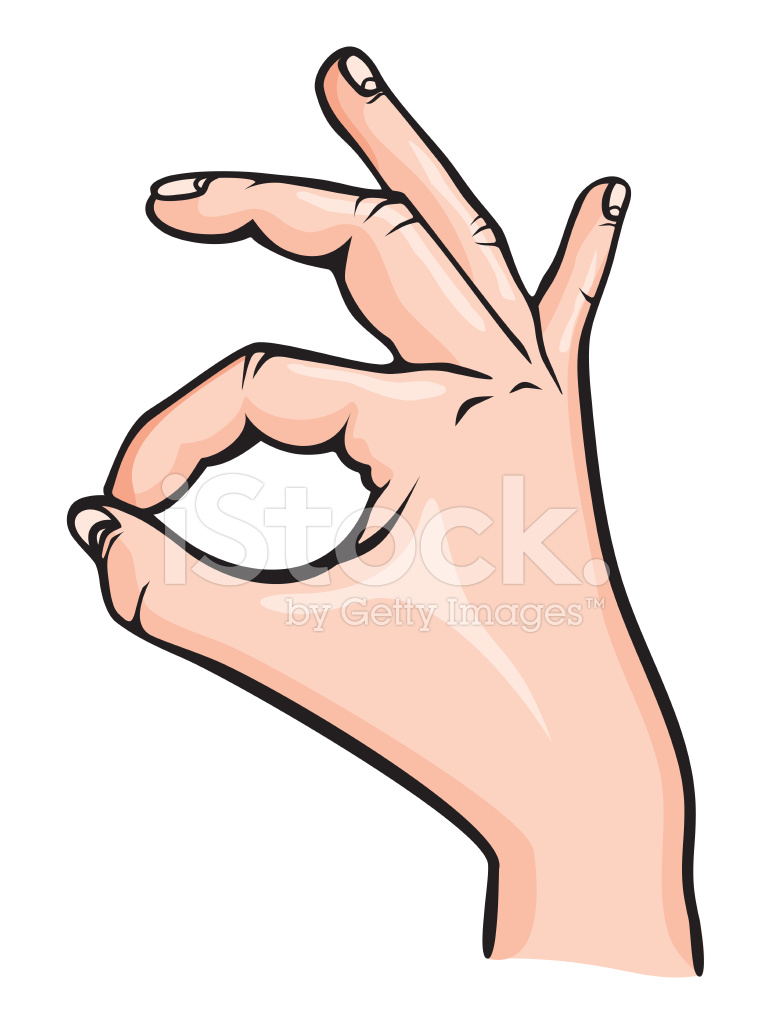 771x1024 Human Okay Hand Sign Stock Vector