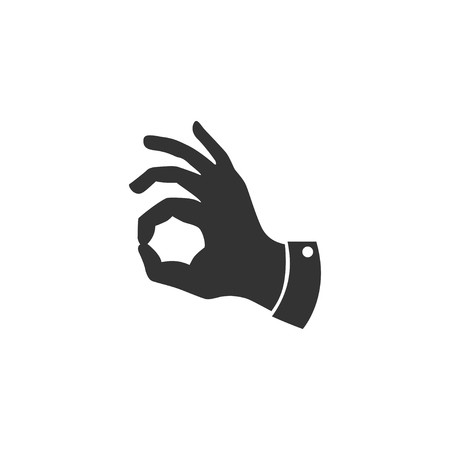 450x450 Ok Hand Icon In Simple Design Vector Illustration Royalty Free
