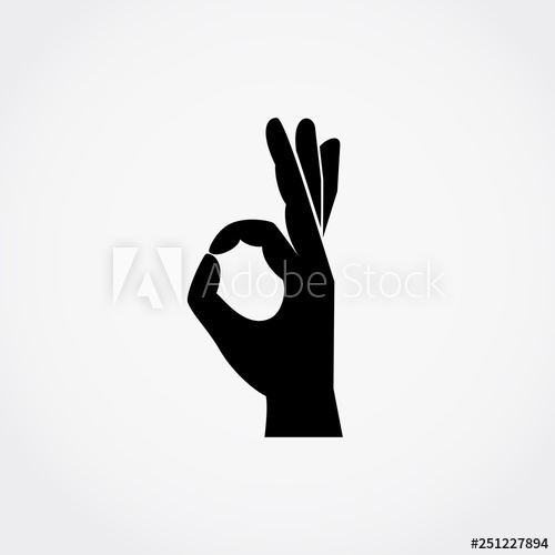 Ok Gesture Vector Icon 500x500 Ok Gesture Vector Icon