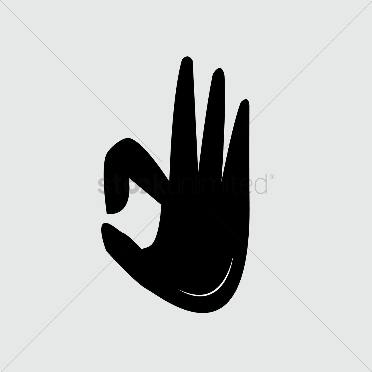 Silhouette Of Hand With Okay Sign Vector Image 1300x1300 Silhouette Of Hand With Okay Sign Vector Image