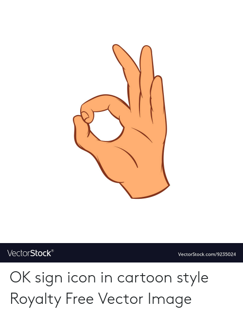 Vectorstock R Ok Sign Icon In Cartoon Style 500x648 Vectorstock R Ok Sign Icon In Cartoon Style