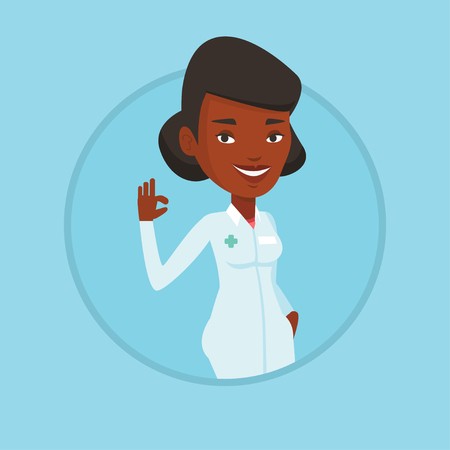 Doctor Showing Ok Sign Vector Illustration Royalty Free Vector 450x450 Doctor Showing Ok Sign Vector Illustration Royalty Free Vector