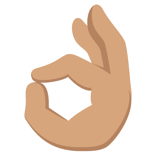 Ok Hand Sign Medium Skin Tone Emoji Emoticon Vector Icon Free 512x512 Ok Hand Sign Medium Skin Tone Emoji Emoticon Vector Icon Free